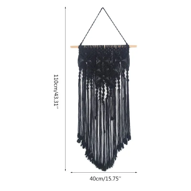 Macrame Woven Wall Hanging Tapestry Handmade Boho Chic Bohemian Art Apartment Dorm Room Home Decoration