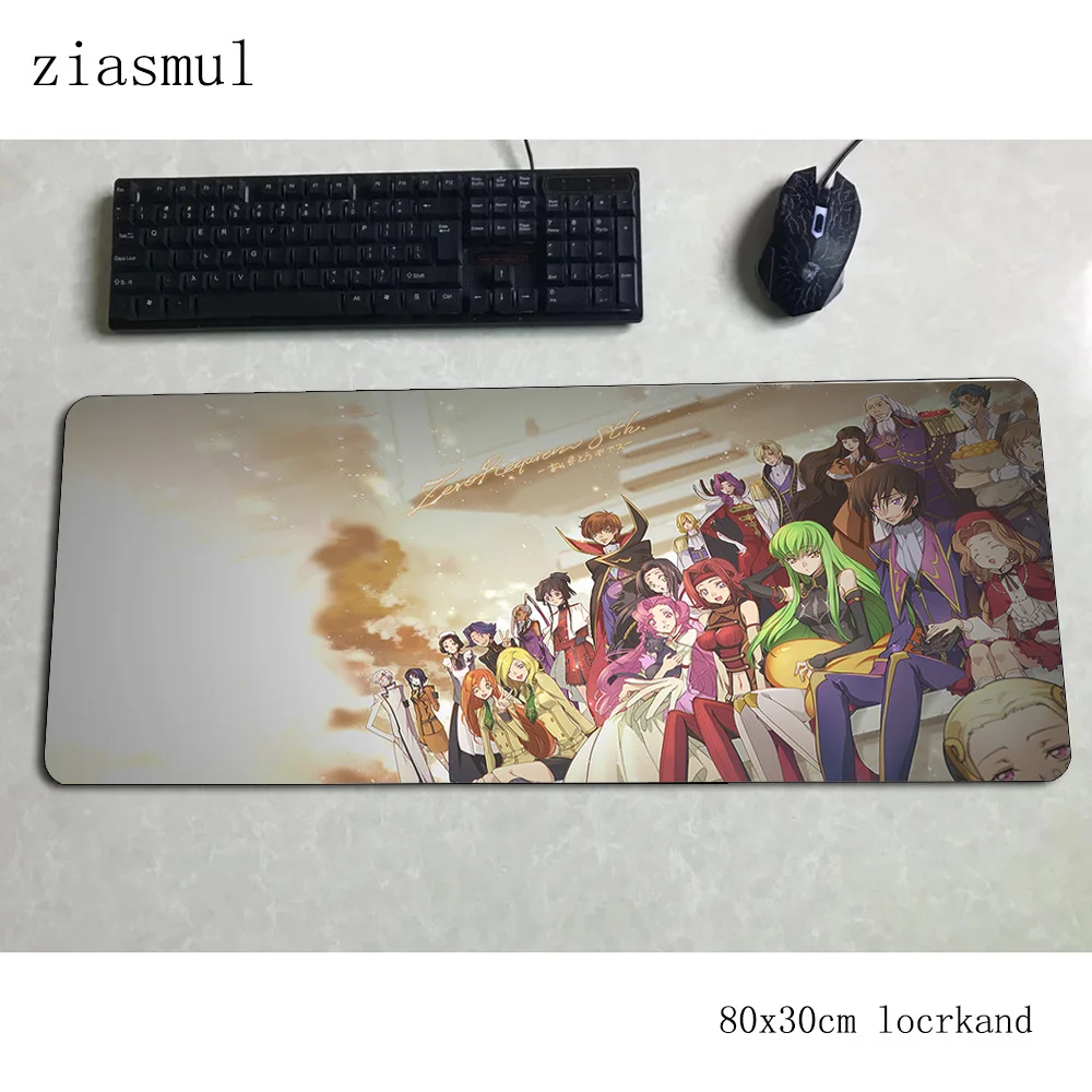 Code Geass padmouse 80x30cm gaming mousepad game Popular Adorable mouse pad gamer computer desk HD pattern mat notbook mousemat