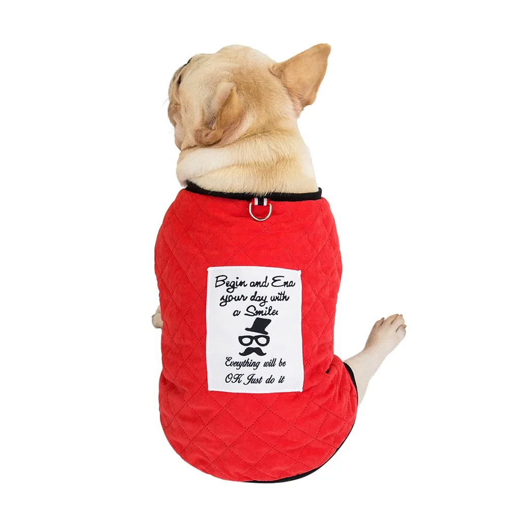 Модные стильные куртки для домашних животных зимняя теплая куртка для собак Одежда для таксы Одежда для собак Рождество ropa para собака Перро одежда - Цвет: Красный