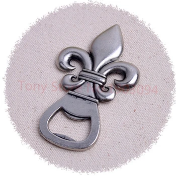 

(20 Pieces/lot) Wedding favors and gifts "Fleur de Lis" Pewter-Finish Bottle Opener wedding giveaways gift for Party decorations