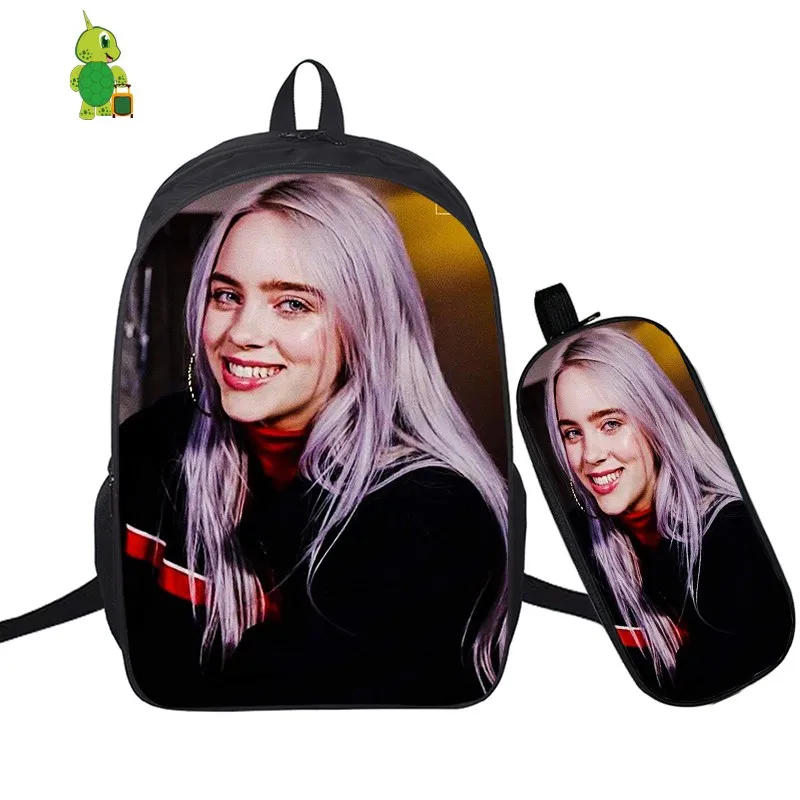 В стиле «хип-хоп» Billie Eilish 2 шт./компл. рюкзак школьные сумки для подростков мальчиков и девочек студенты рюкзак для ноутбука Карандаш Чехол дорожные сумки - Цвет: 31