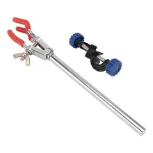 2 grampos dos laboratórios da bureta dos pces grampos dos laboratórios do dedo do dente grampos com grampo do suporte do laboratório