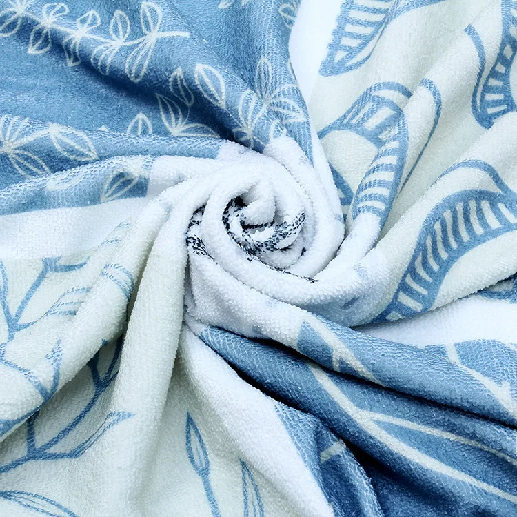 Beach Ultrafine fibers Texture of material Towel Towel cloth Outing Quick drying digital printing Bath towel