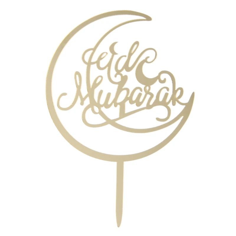 В форме Луны акриловый креативный Декор кекса Топпер для торта амадан мусульманский ИД Мубарак 72XF