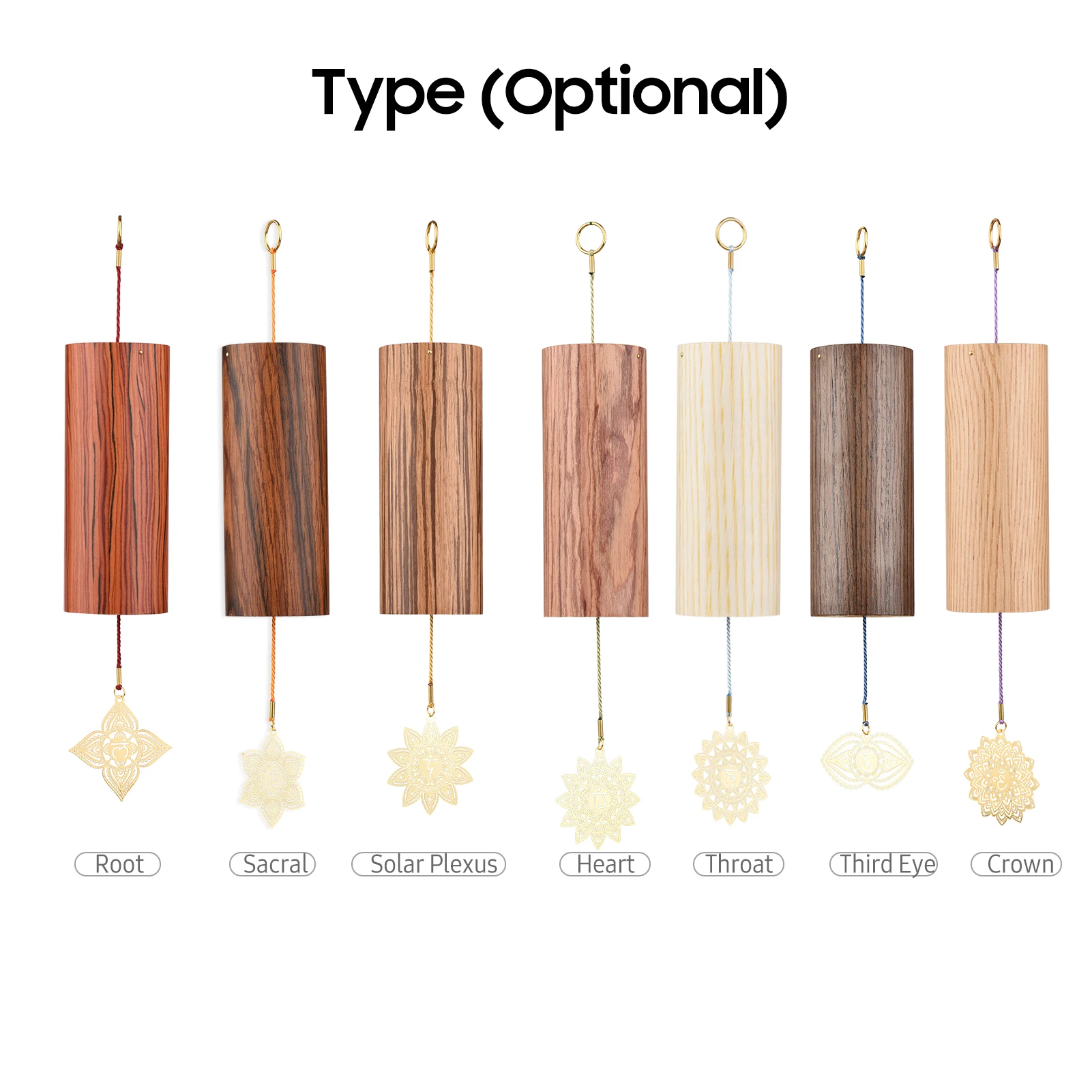 Natural Bamboo Wind Chimes Meditation Chakra Chimes Windbell for Outdoor Garden Patio Home Decoration Zen Meditation Relaxation