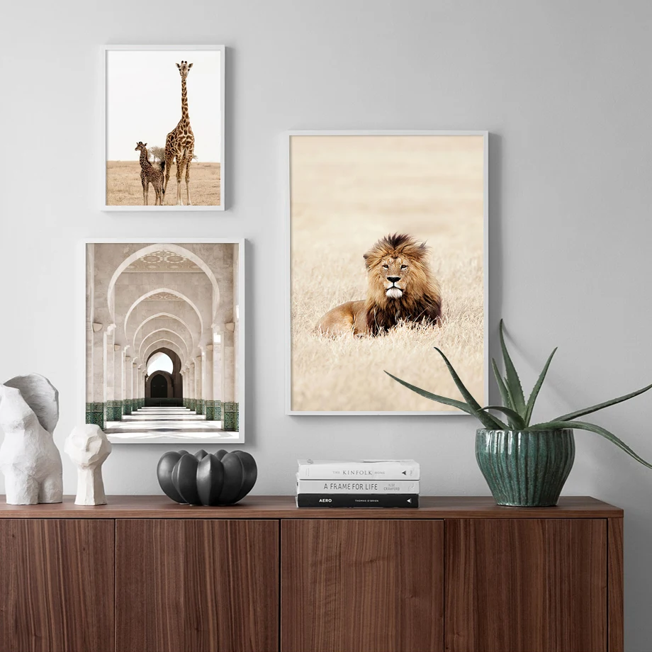 Grains-of-Sand-Arches-Grass-Reed-Palm-Cactus-Giraffe-Nordic-Poster-Wall-Art-Print-Canvas-Painting (1)