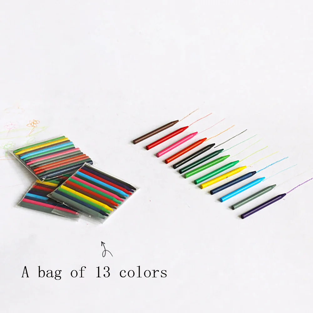 

13Pcs 1/12 Dollhouse Miniature Accessories Mini Colored Crayons Simulation Colour Pen Model for Doll House Decoration