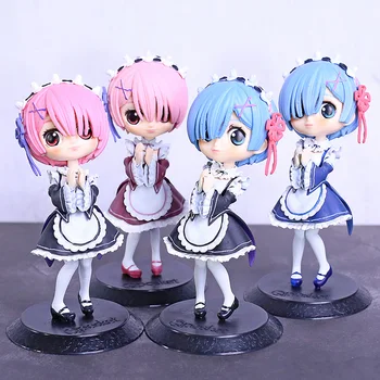 

Re:Zero Starting Life in Another World Figure Qposket Rem Ram Maidservant Ver. Anime Action Figure PVC Collection Toy