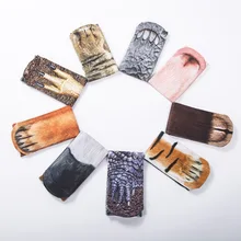 Трендовые носки с объемным принтом животных, 1 пара Женские гольфы унисекс, мягкие повседневные милые хлопковые носки, собака, лошадь, Зебра, тигр, кошка, лапа