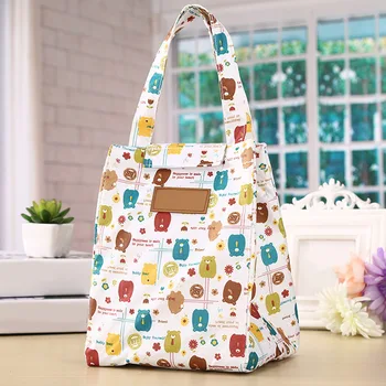 

Outdoor Food Container Camping Portable Insulated Tote Cooler Lunch Bag School Oxford Cloth Handbag Bento Pouch Picnic Carrying