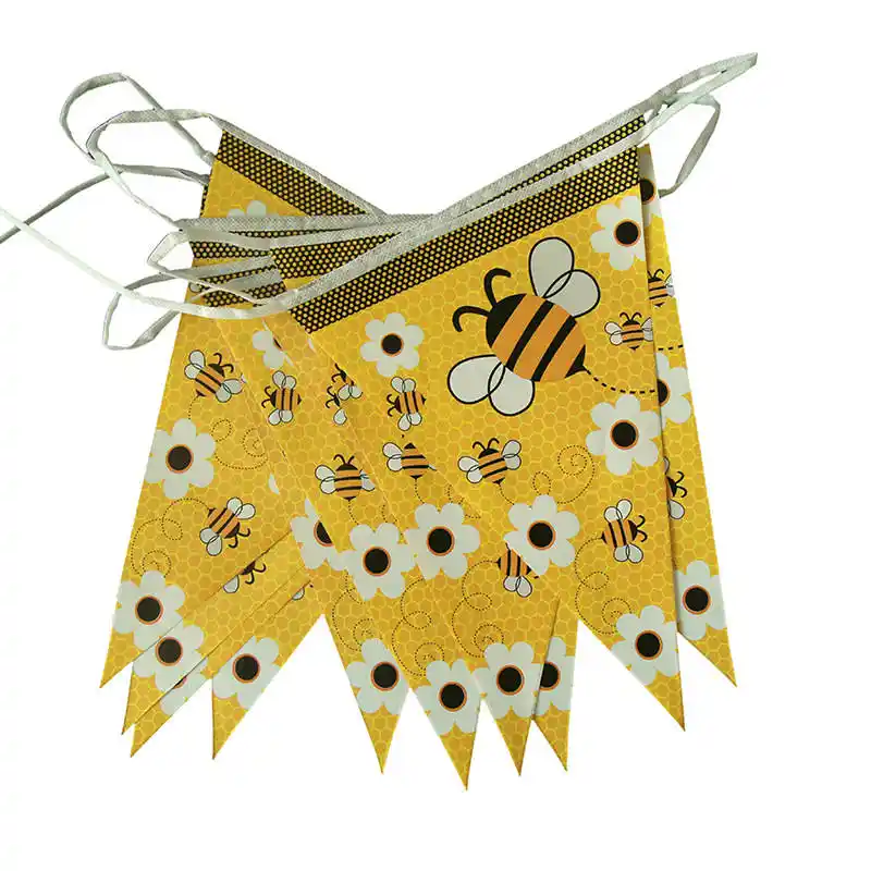 OLOEY Bumble пчела баннер для вечеринки Bumble пчела декор для вечеринки в честь Дня Рождения Bumble пчела Торт Топперы ребенок душ мальчик/девочка 1th Д...