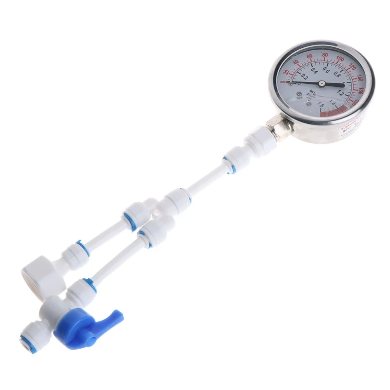 

2in1 Water Purifier Tap Pipes Pressure Gauge Test Meter 0-1.6MPA Anti-vibration Drop shipping