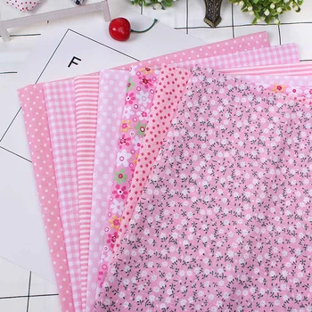 

7pcs/set 50*50CM Square Patchwork Needlework DIY Handmade Sewing Mixed Style Floral Print 100% Cotton Fabric Cloth Material