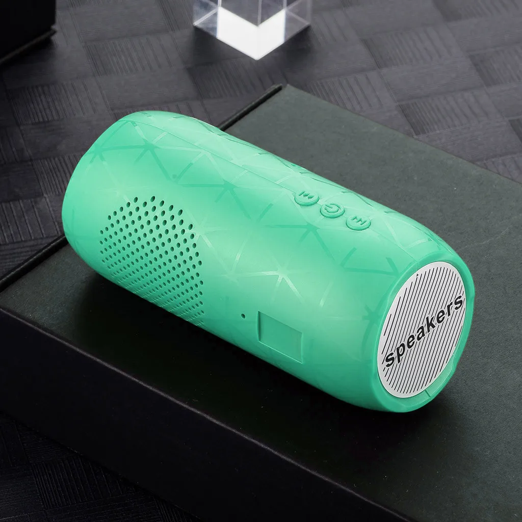 Green Bluetooth динамик портативный Открытый Спорт громкий динамик беспроводной мини стерео звук бар TF FM радио сабвуфер Колонка динамик s - Цвет: Green