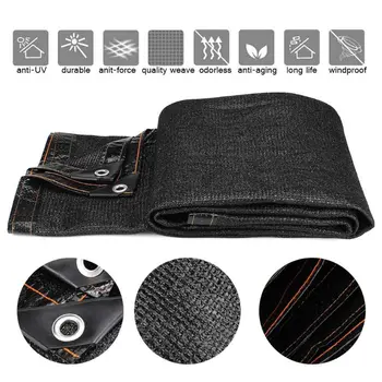 

8 Pin Sunshade Net Anti-UV 80% Shading Rate Outdoor Garden Sunscreen Sunblock Shade Cloth Net Plant Greenhouse Car Cover-6x16ft
