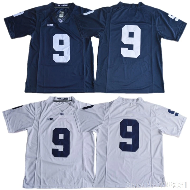 Мужские трикотажные изделия Trace McSorley 9, темно-синие, белые, сшитые, Размер S-3XL