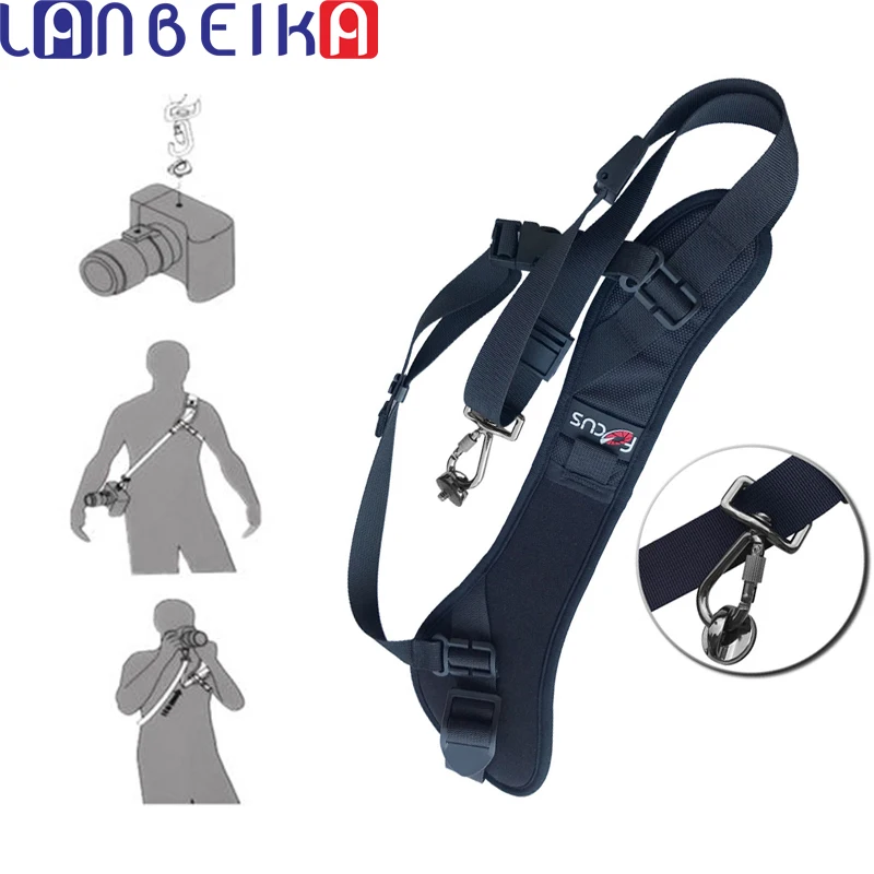 

LANBEIKA High Quality Focus F-1 Quick Carry Speed Sling Soft Shoulder Sling Belt Neck Strap For Camera DSLR Sony Nikon Camera