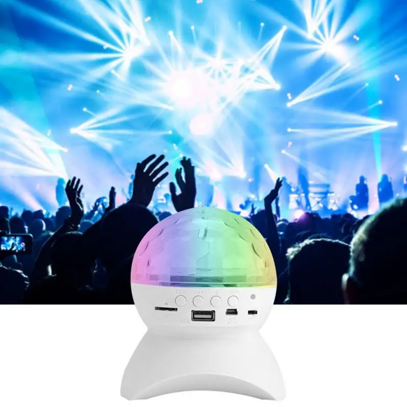 

LED Light Bluetoot Speaker Wireless Crystal Ball Disco Subwoofer Loudspeaker Speaker Support Dance Party Sound Box For Phones