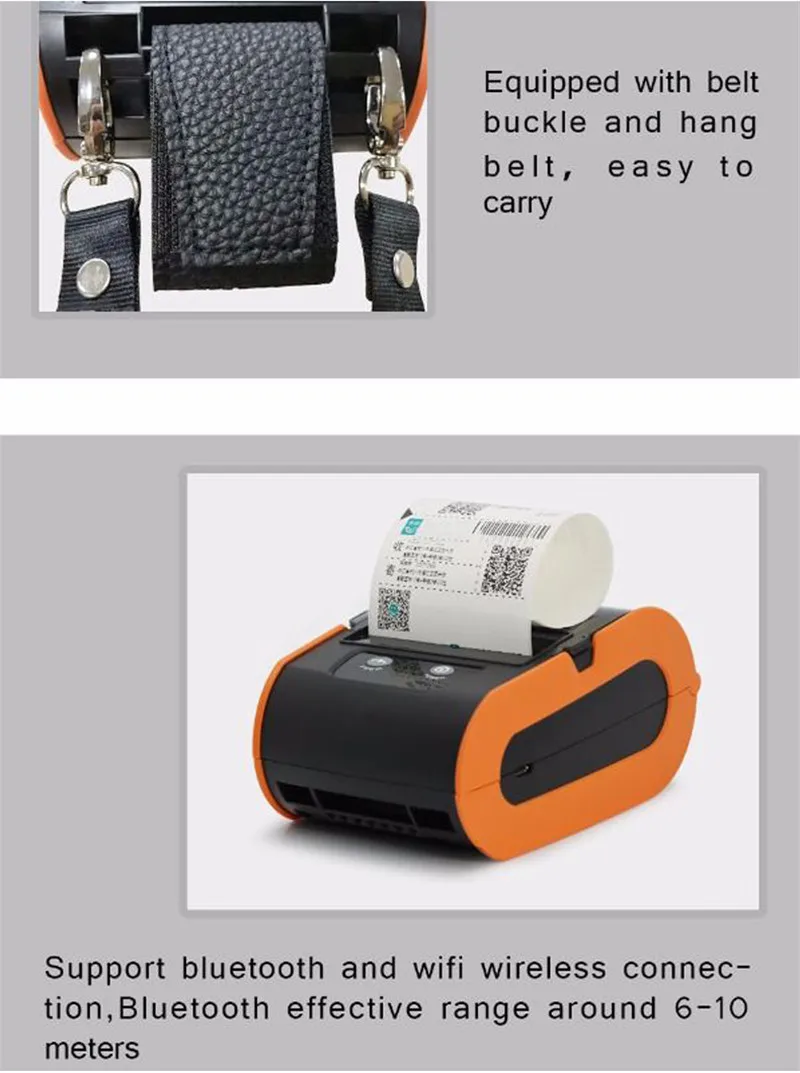 PD80 inkless wireless usb wide paper thermal label printer (6)