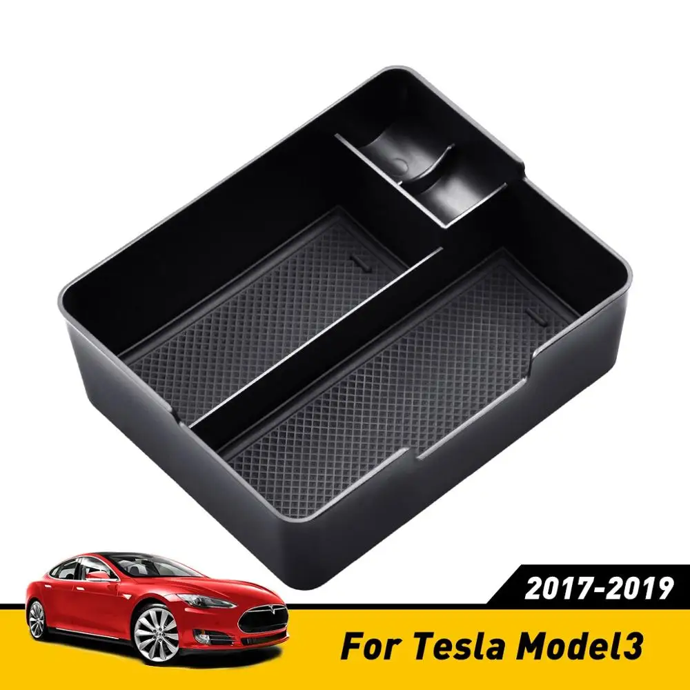 

For Tesla Model 3 2017 2018 2019 Car Central Armrest Storage Box Auto Container Glove Organizer Case Car Accessories