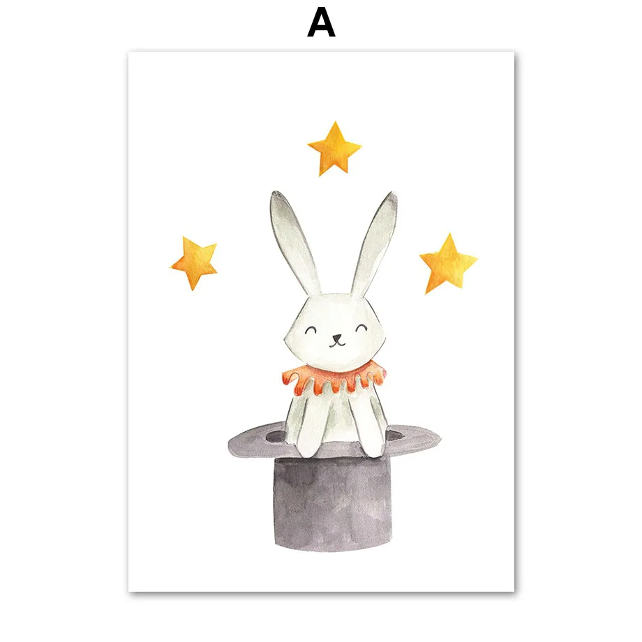 Circus-Animal-Bear-Rabbit-Panda-Show-Wall-Art-Canvas-Painting-Nordic-Posters-And-Prints-Wall-Pictures (3)