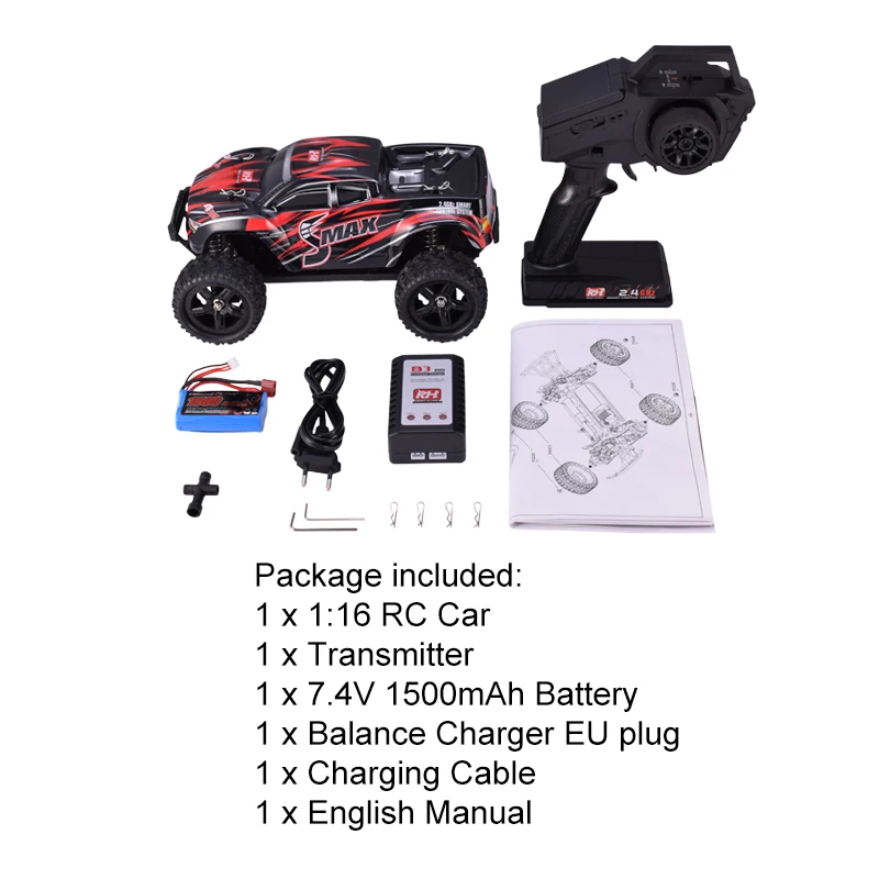 REMO 1631 1/16 RC Автомобиль 2,4G 4WD 35 км/ч высокая скорость матовый внедорожник Monster Truck SMAX электрический пульт дистанционного управления Автомобили красный/синий ЕС