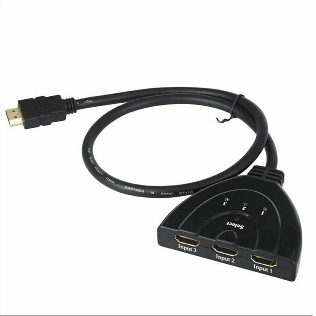3 портовый кабель-разветвитель HDMI 1080P Switch Switcher HUB адаптер для HDTV для PS4 Для Xbox 3x1 Switch Splitter