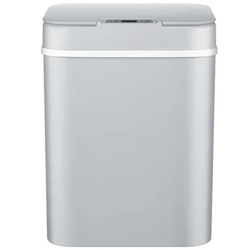 

Smart Trash Can Wireless Sensor Automatic Trash Bin Touchless Garbage Bin Bathroom Toilet Dustbin Kitchen Household Waste Bin-Gr