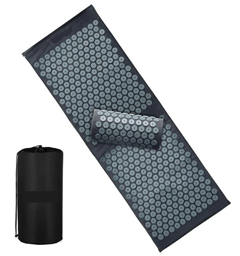 Acupressure Mat & Pillow Set for Stress Pain Relief Health Care Mat Acupuncture Massage Cushion with Cloth Bag