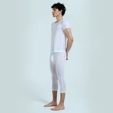 AsiaSkin Seven-Point боксер короткий рукав костюм сексуальное полупроницаемое домашнее нижнее белье S707+ 021