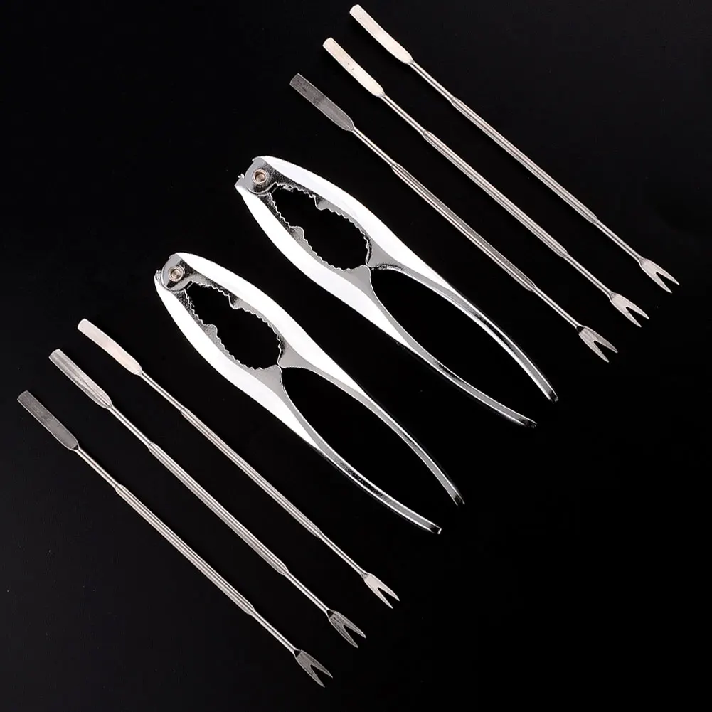 

Forks Crackers Seafood Shellfish Lobster And Crab Nutcracker Pliers Tool 8Pcs