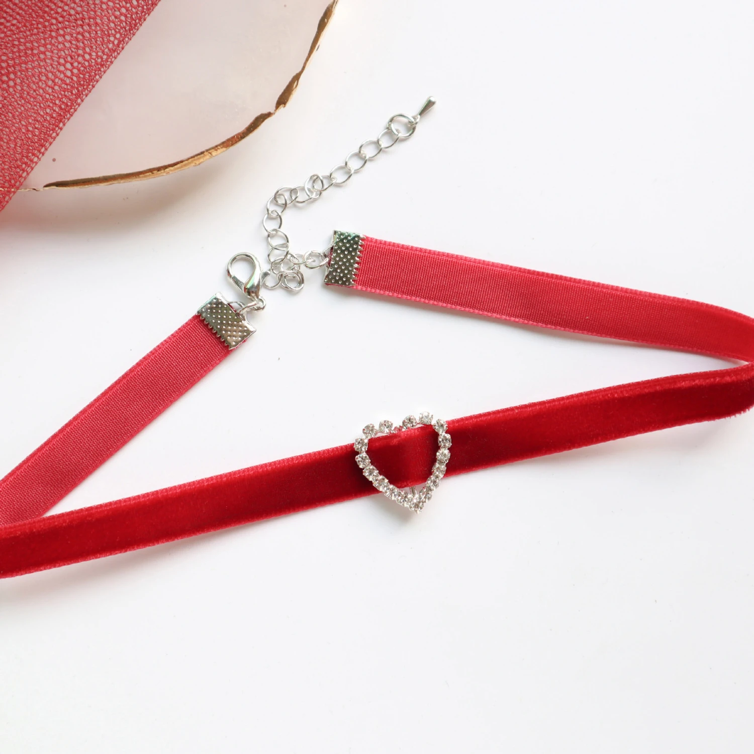 Япония и Корея красный кристалл кулон воротник короткая цепочка на ключицы ожерелье для женщин Ретро ювелирные изделия оптом - Окраска металла: 5