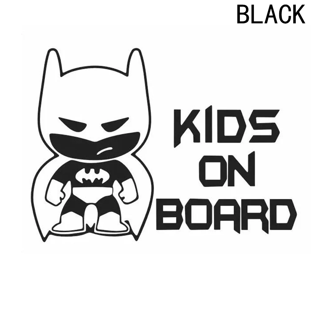 

18.6x13.6CM Kids On Board Batman Cartoon Stickers Anime Motorcycle Car Stickers And Decals Exterior Accessories Car Styling
