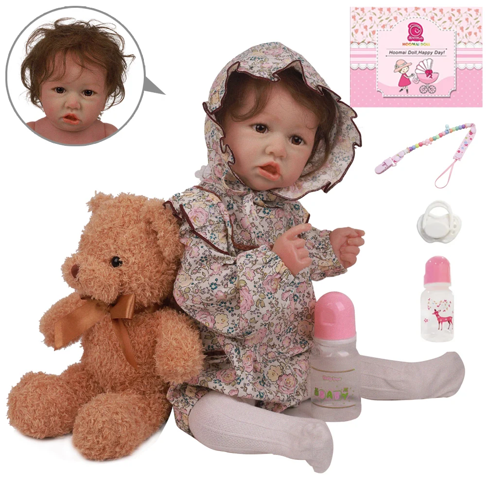 2" 50 см прекрасная мода Bebe Reborn Baby Doll полное тело мягкий винил тело Силиконовое тело Реалистичная кукла ребенок день рождения подарки на Рождество