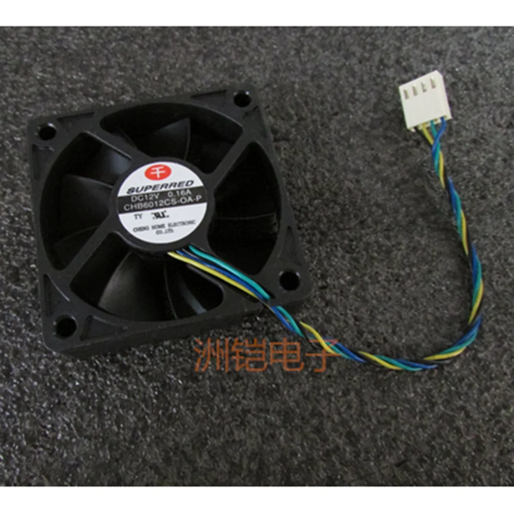 

DC 12V 0.16A CHB6012CS-OA-P 4Wires PMW 6015 6CM Fan 60x60x15MM