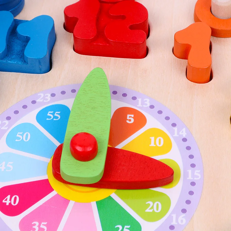  Montessori Educational Toys Digital Logarithm Clock Pairing Calculation Circle Children Wooden Earl - 4000134475662