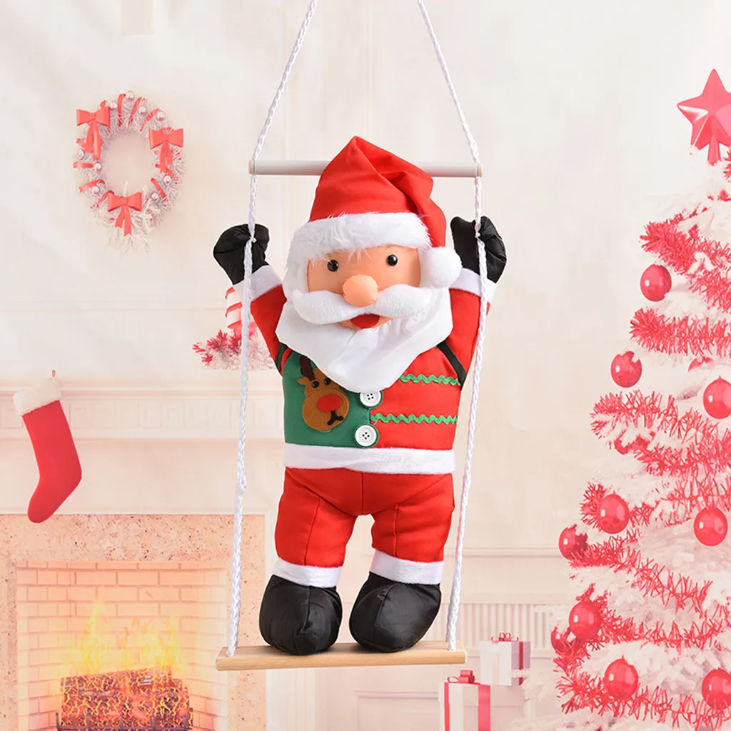 Navidad веселые рождественские украшения Санта Клаус скалолазание на веревке лестница X-masTrees игрушка кукла рождественский подарок навесной домашний декор@ 45