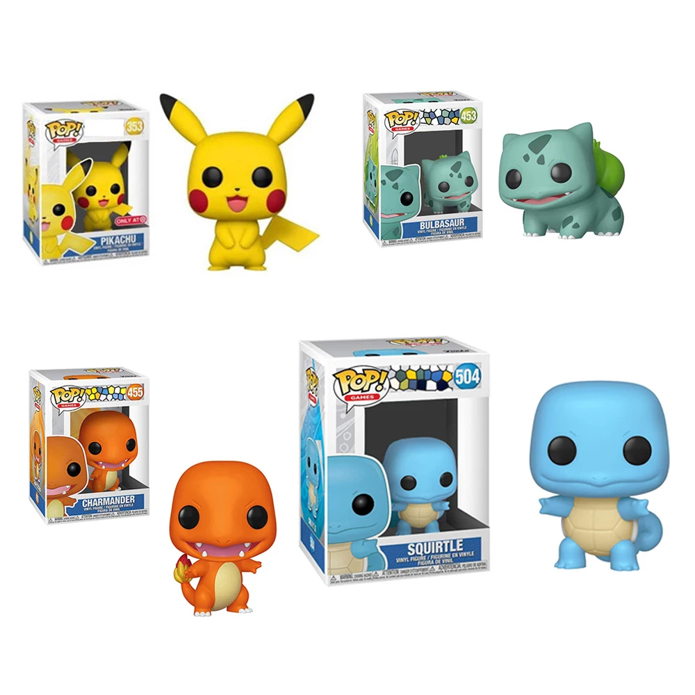 FUNKO POP аниме мультфильм Пикачу Бульбазавр, чармандер Сквиртл виниловые фигурки Коллекция Модель игрушки для детей