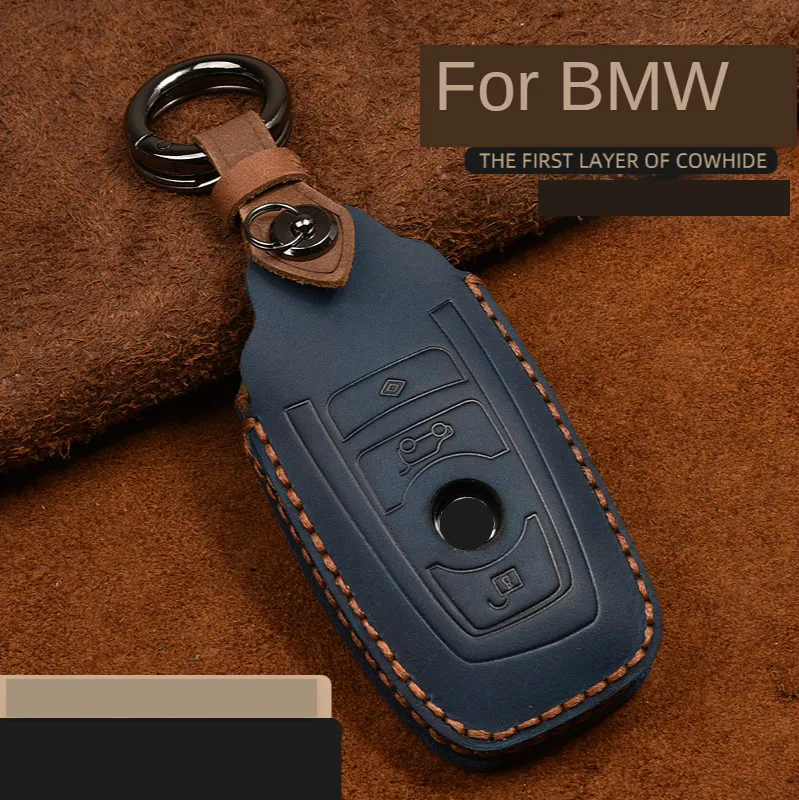 Кожаный чехол для автомобильных ключей Crazy Horse BMW F20 F30 F10 F18 F22 F01 X3 X4 F06 F02 M3 M5 умный