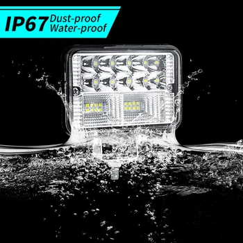 

Dustproof LED Work Light Flood Pods Tractor Waterproof Shockproof 6000K White