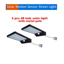 2/4pcs 48 LED Solar Lights LED Outdoor Waterproof Motion Sensor Solar Wall Light For Garden Four Modes Adjustable Solar Lamps se
