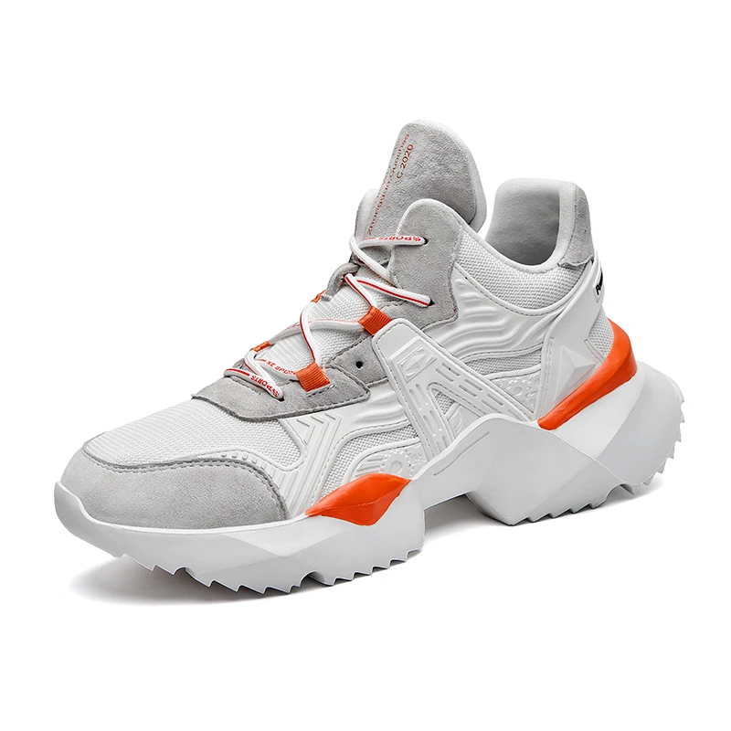Высококачественная обувь для скейтбординга с объемным изображением роботов, Cyberspace, оригинальная подиумная мужская обувь, кроссовки, Zapatos De Hombre - Цвет: Белый