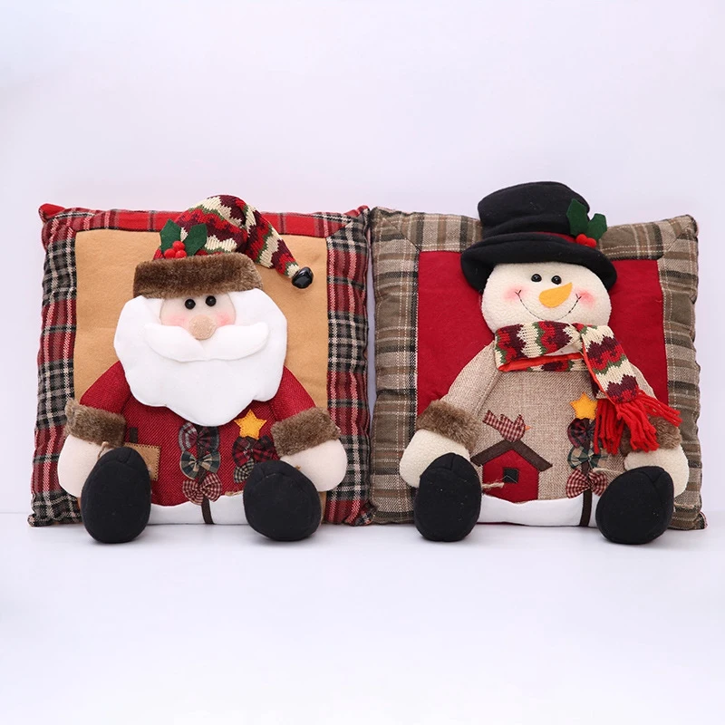 Льняная Подушка Рождественские украшения для дома подарки
