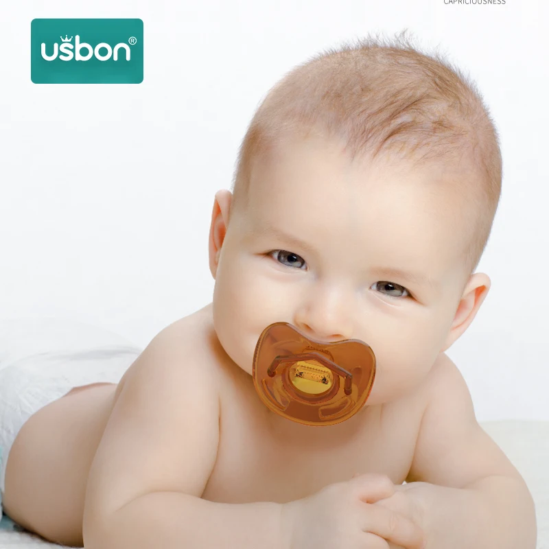 

Usbon Baby Pacifier Nipple Newborn Food Grade Silicone Feeding Toddler Pacifier Orthodontic Soothers Teat for Baby Pacifier Gift