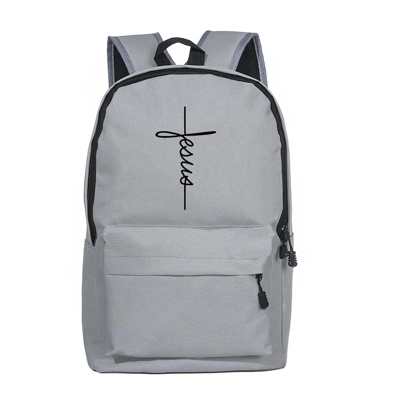 Jesus Cross Love Print Fashion Backpacks Christian Women Travel Backpack Female Shoulder Bags New School Bag for Teenage Girls 