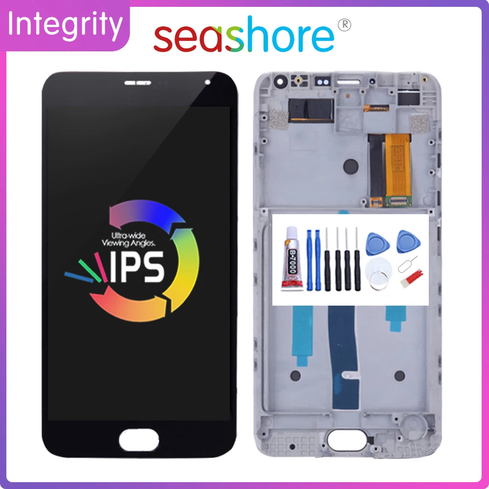 

Original For MEIZU M2 Note LCD Display Touch Screen Digitizer Assembly For Meizu Note2 Display withFrame Replacement M571U M571H
