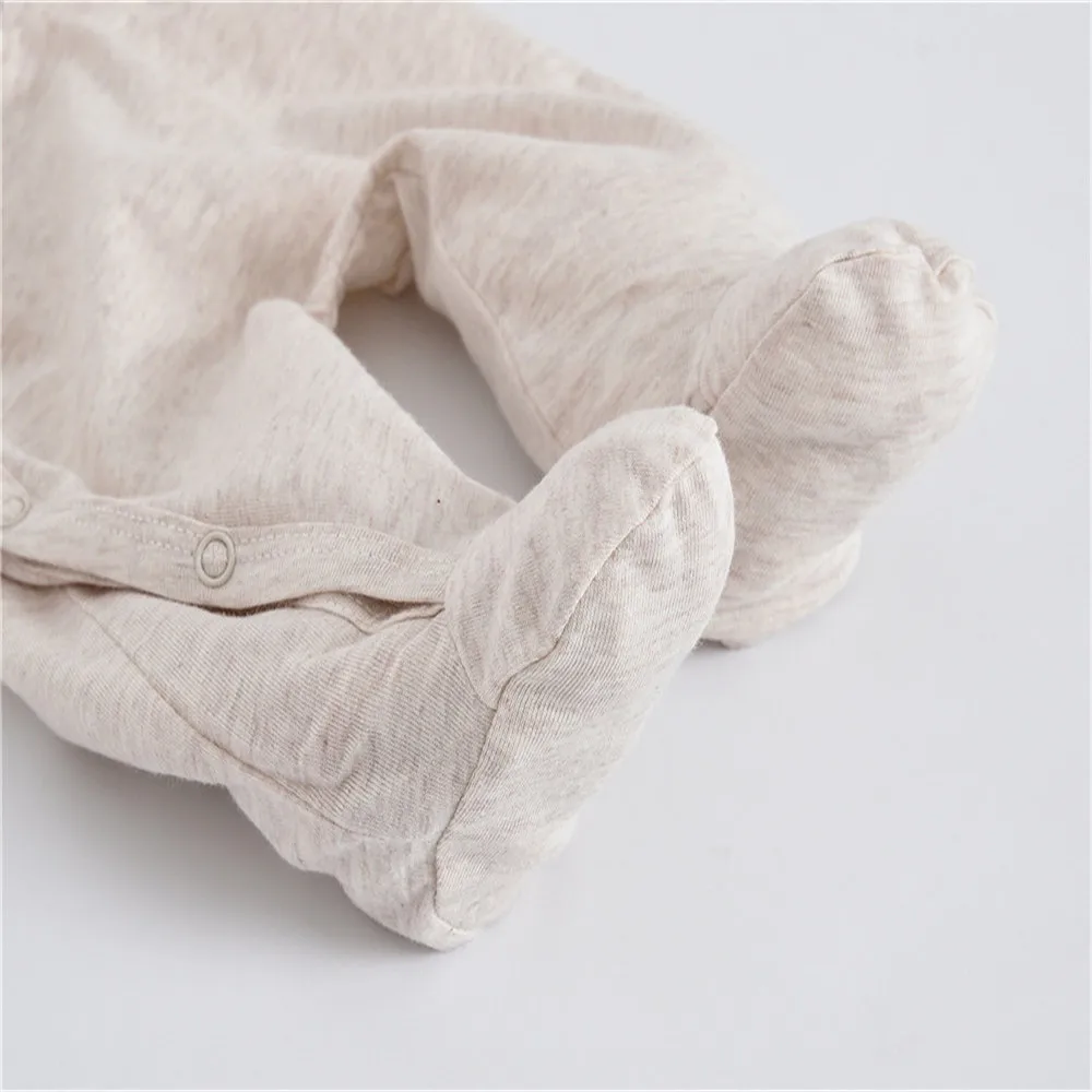 Пижама Honeyzone Baby Footie с длинным рукавом и принтом боди для младенцев Одежда