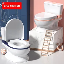 Babyinner Baby Potty Training Seat Portable Infant Toilet Non-Slip Newborns Pot Comfortable Children's Bedpan with Backrest 1-7Y