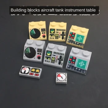 

Building Blocks Military Tank Aircraft Armored Vehicle Instrument Meter Dashboard Model Small Building Block Kids Toys