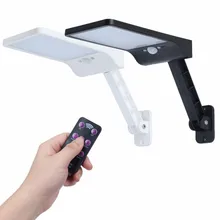 48 светодиодный солнечный свет с пультом дистанционного управления, IP65 Водонепроницаемый 3 режима затемнения лампы PIR сенсор настенный светильник для наружного сада